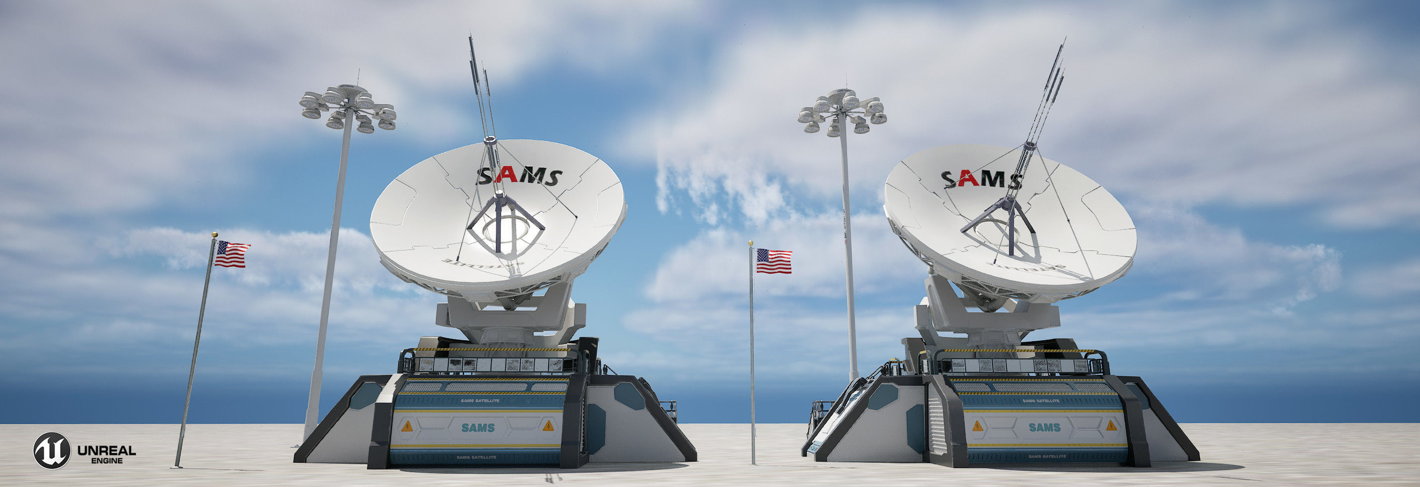 satellite 01 Low-poly 3D model_14