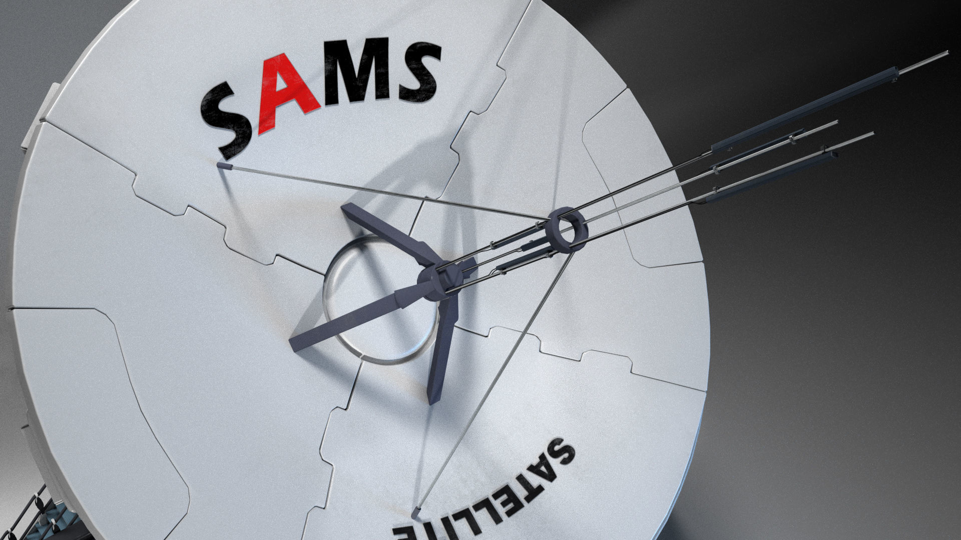 satellite 01 Low-poly 3D model_7