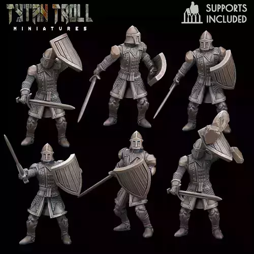 Castle Soldiers Pack - Pre-Supported 3D print model