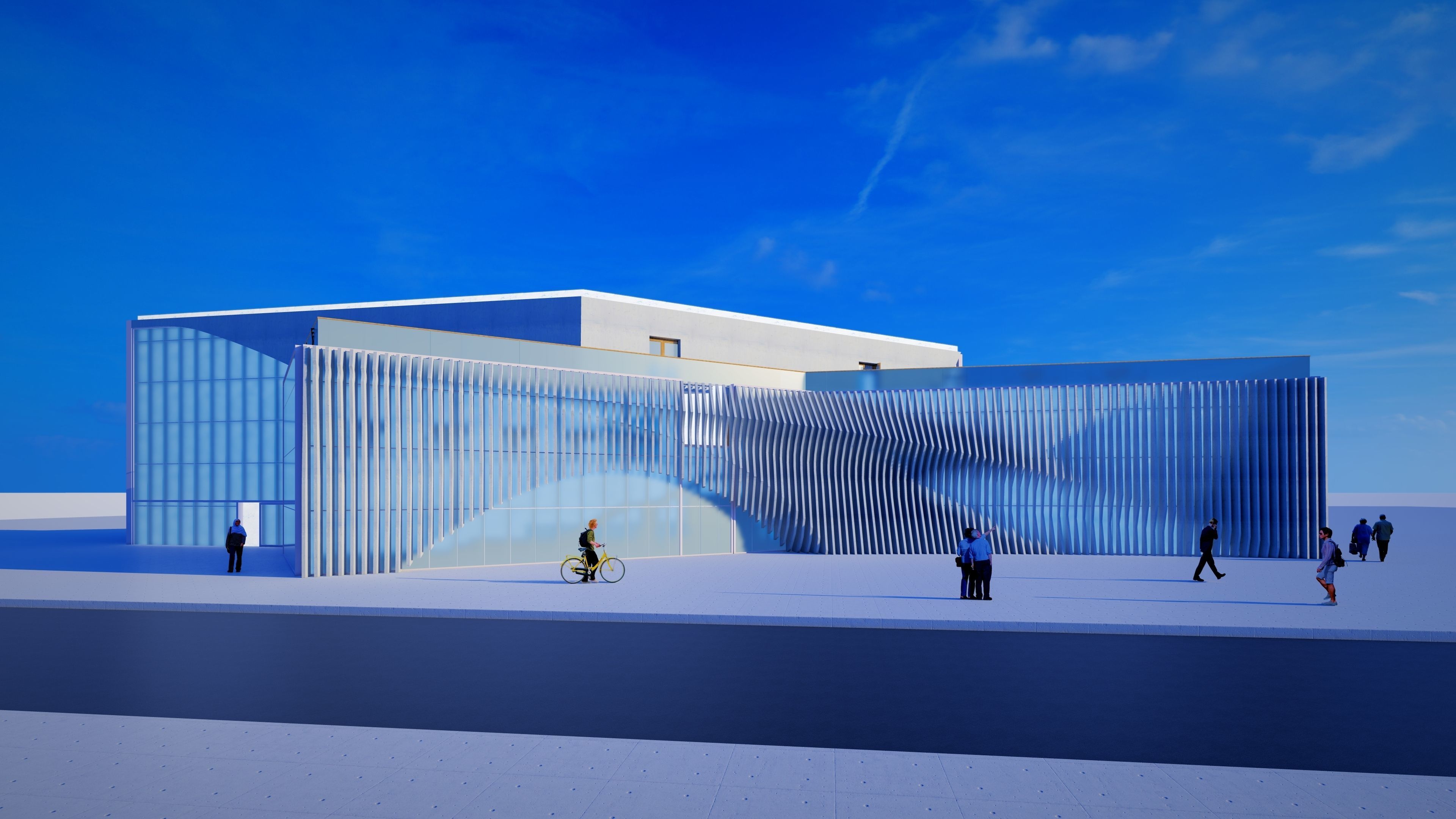 3D model Building with parametric facade VR / AR / low-poly | CGTrader