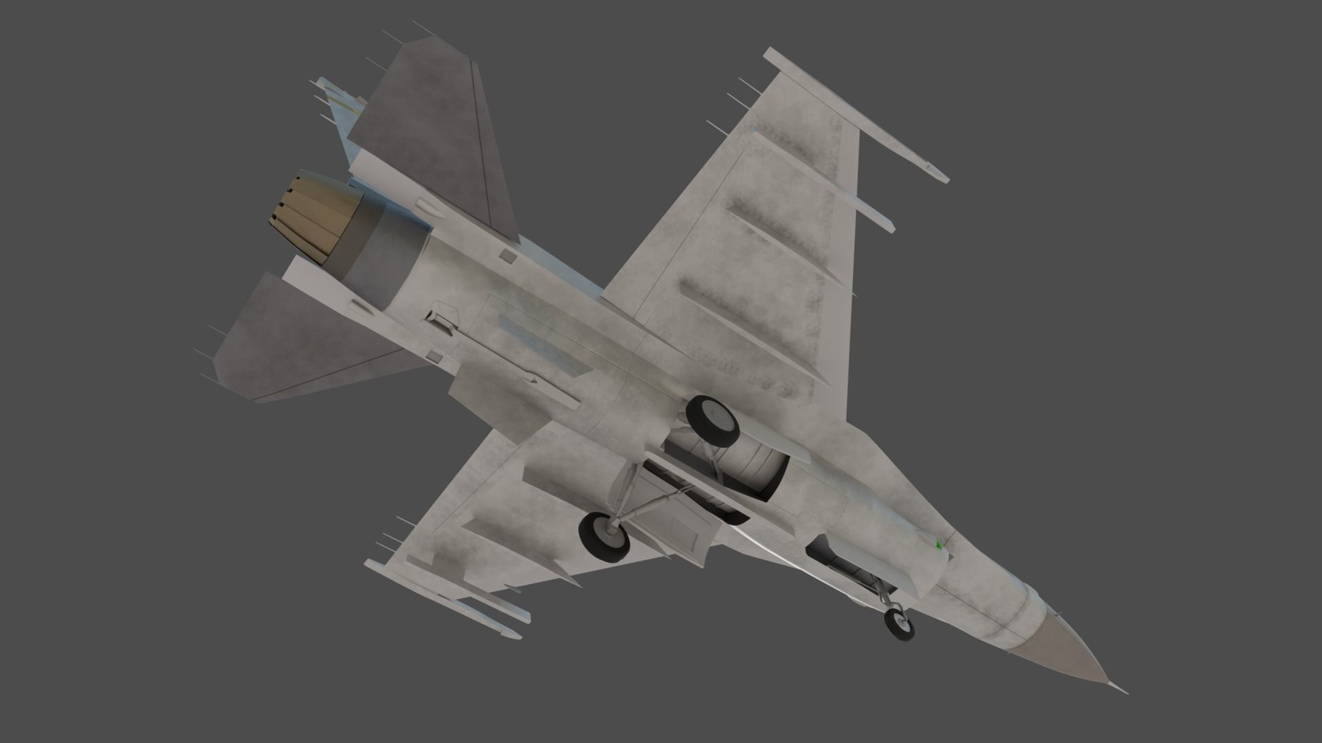 General dynamics F-16 fighter with Aim-9M Sidewinder 3D model_12