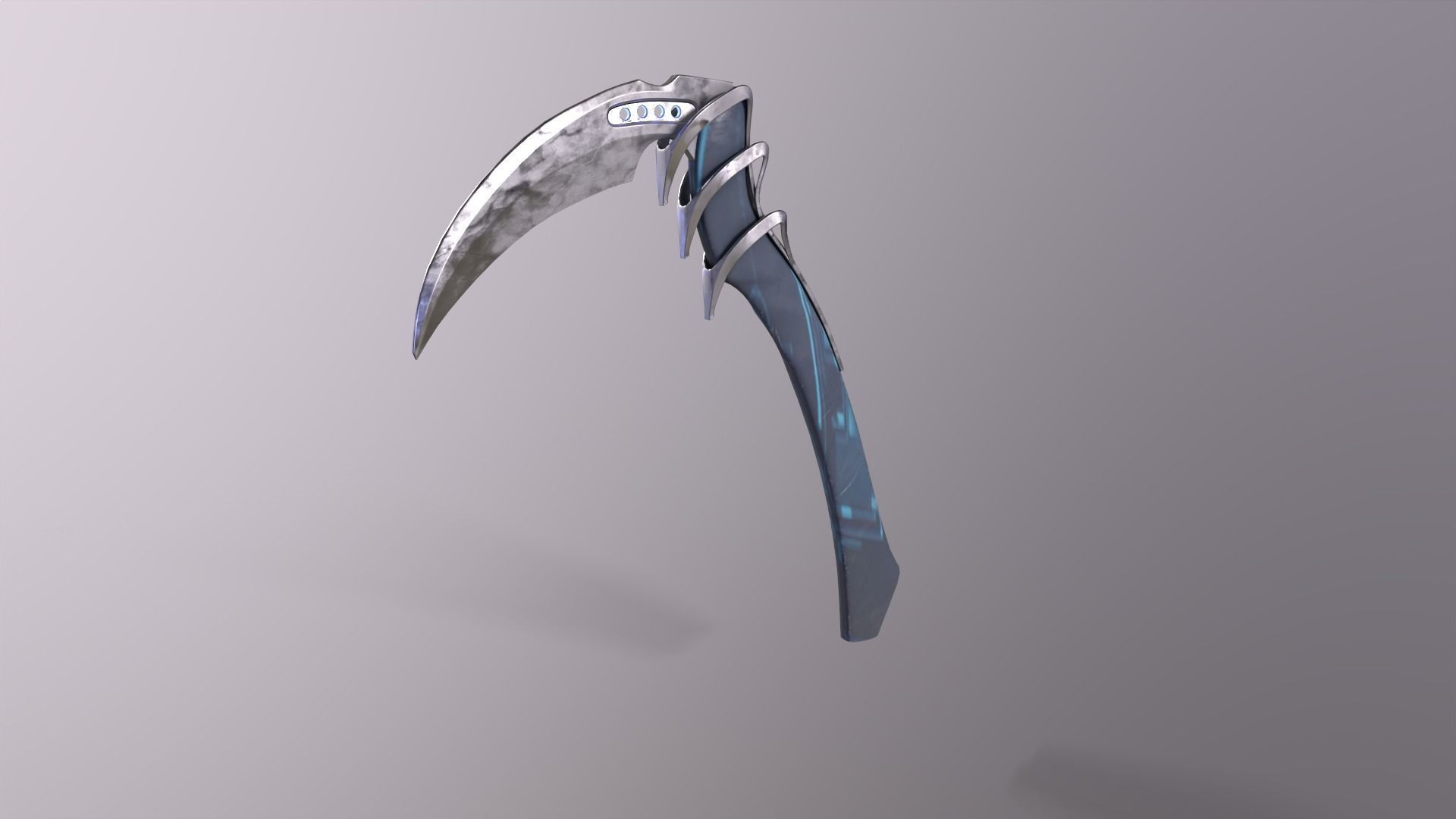 Sci fi Battle Sickle Free low-poly 3D model_4