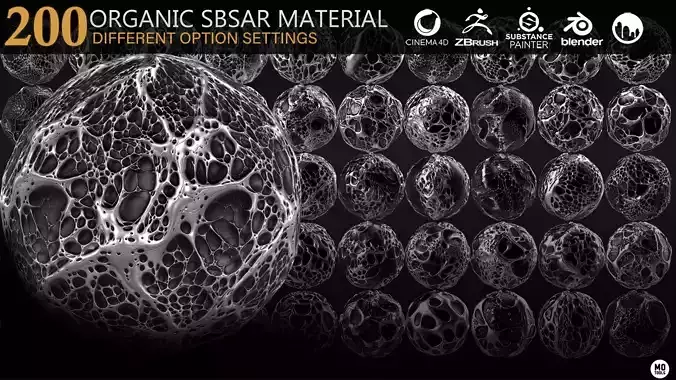 200 Silver Organic Materials Texture