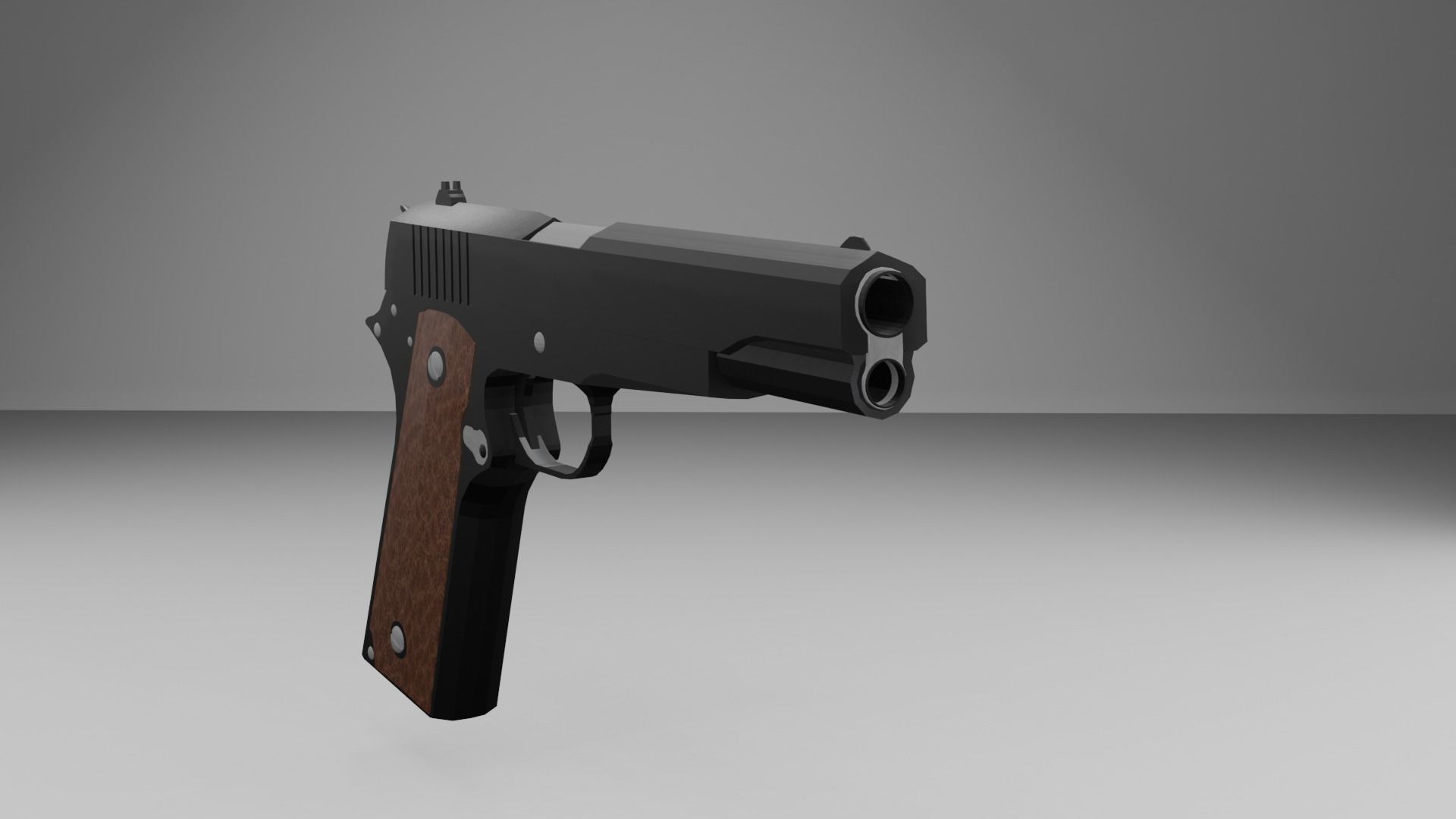 pistol Low-poly 3D model_2