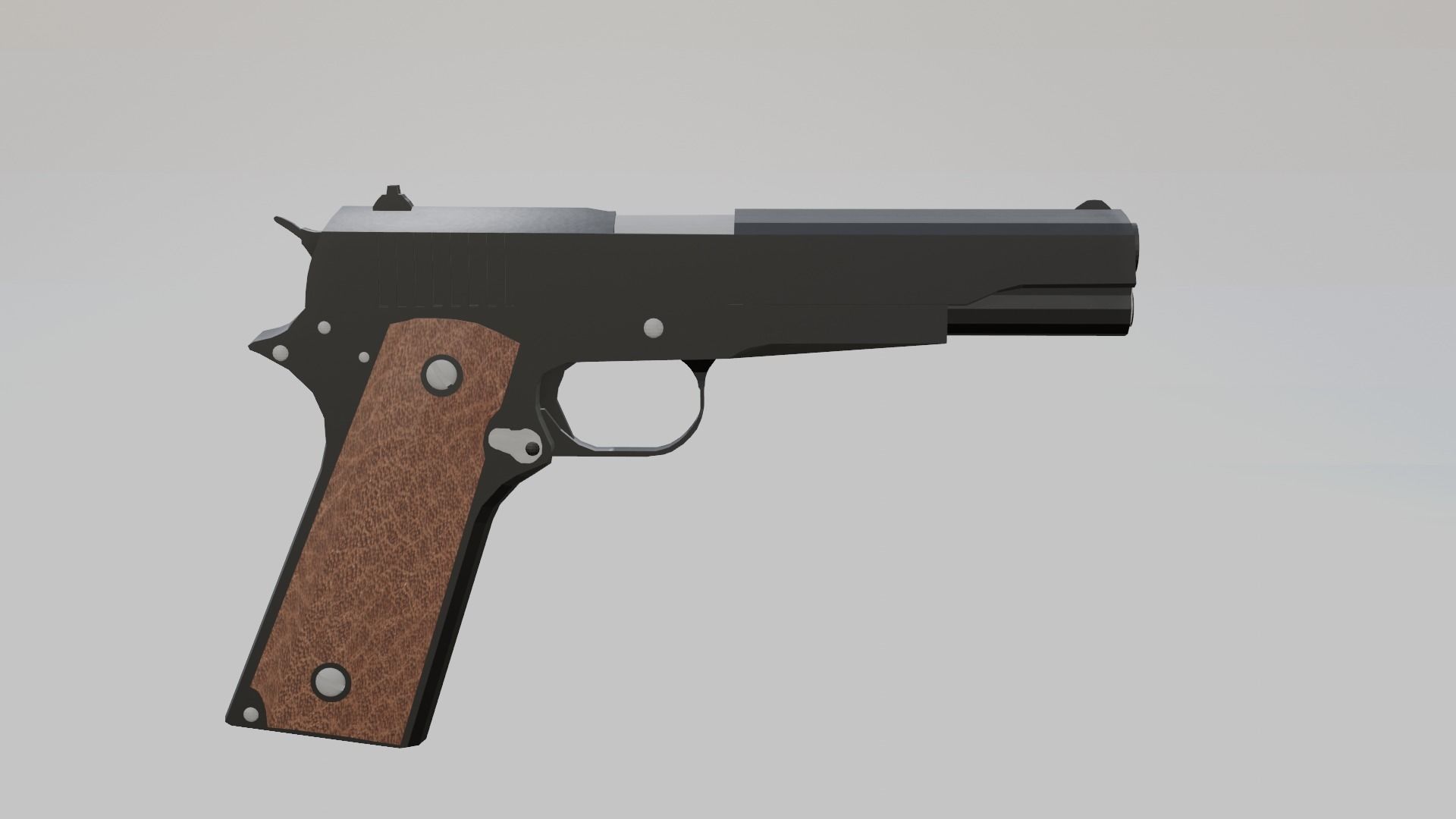 pistol Low-poly 3D model_6