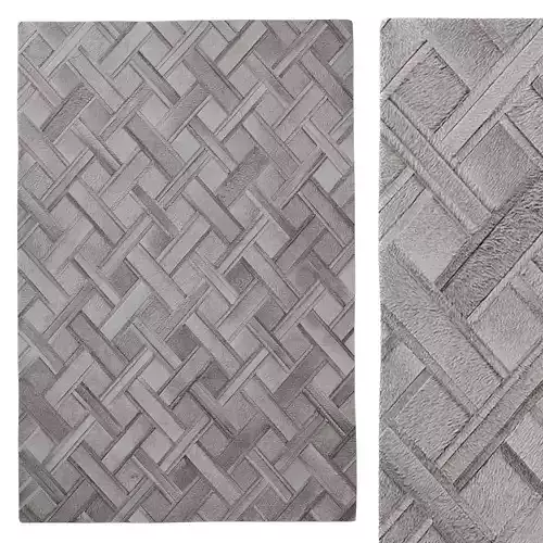 TIKA COWHIDE RUG gray