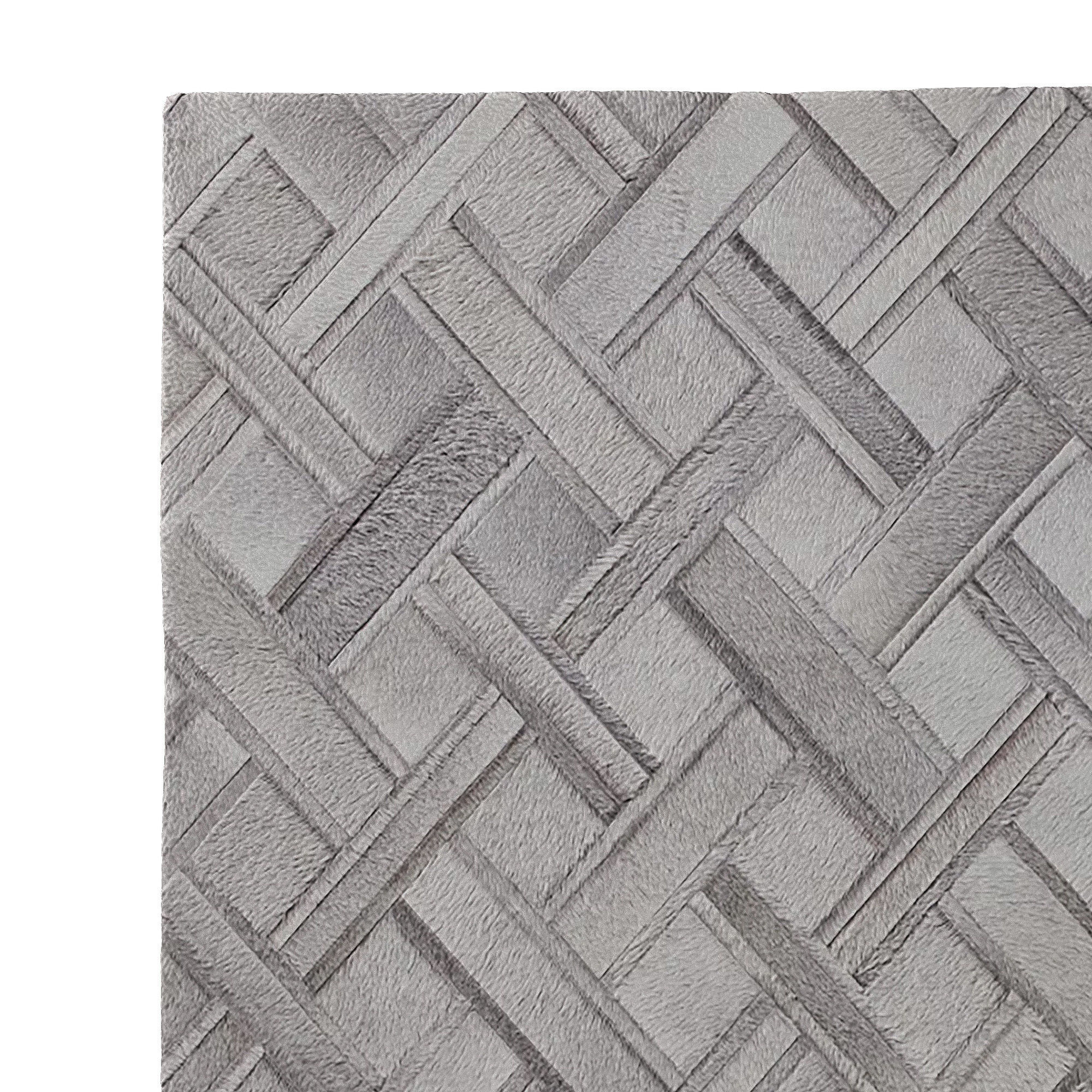 TIKA COWHIDE RUG gray 3D model_4