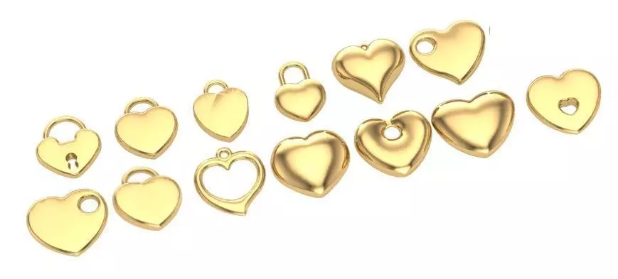 17 Heat Charm Drop Accessories 3dm stl file Pack 3D print model_0