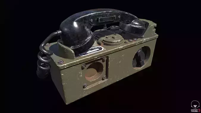 Military Field Telephone TA 312 Game ready PBR 2k