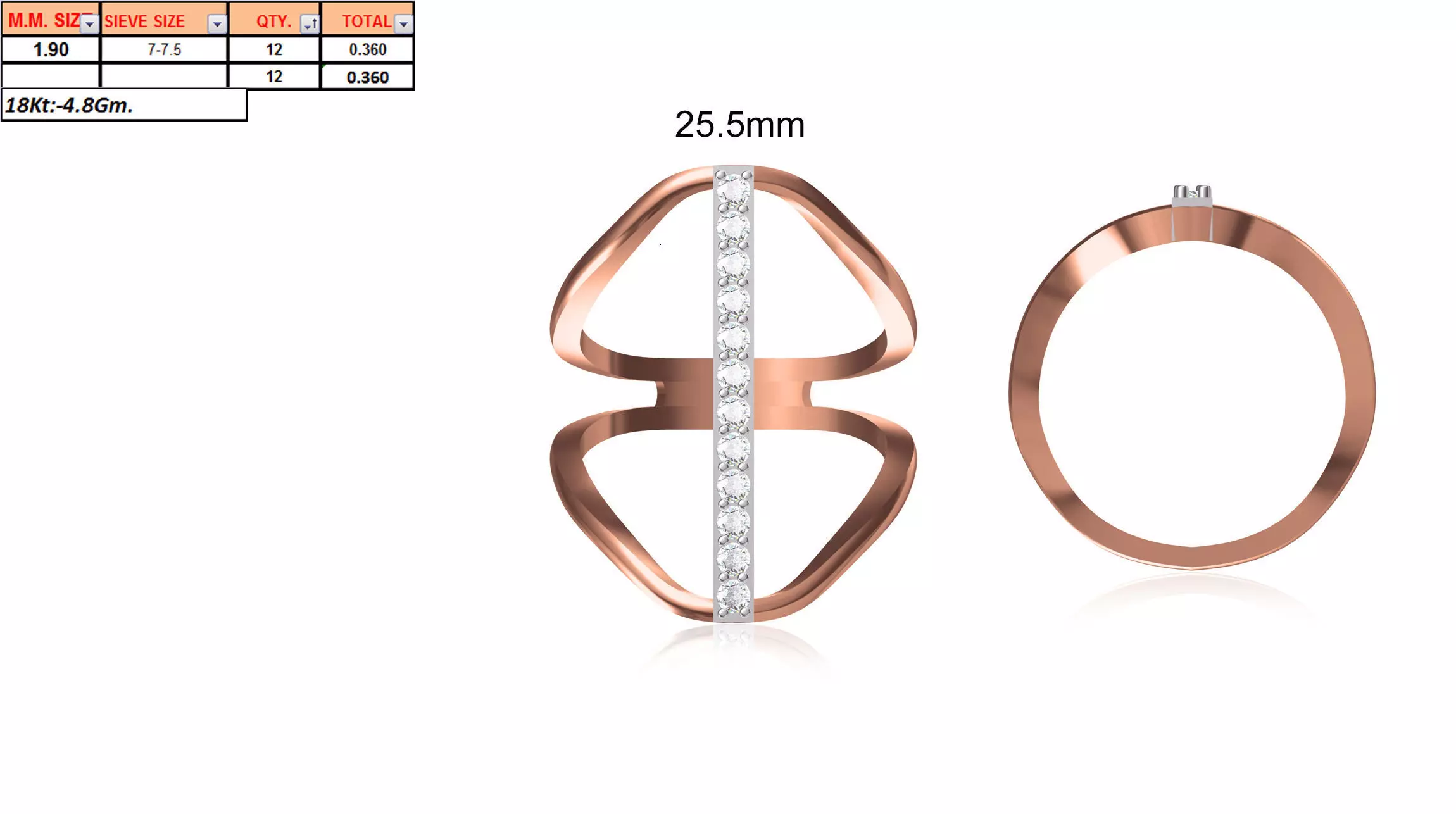 Ladies-Elegant Stone Rings For Womens 96 3D print model