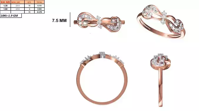 Ladies-Elegant Stone Rings For Womens 9