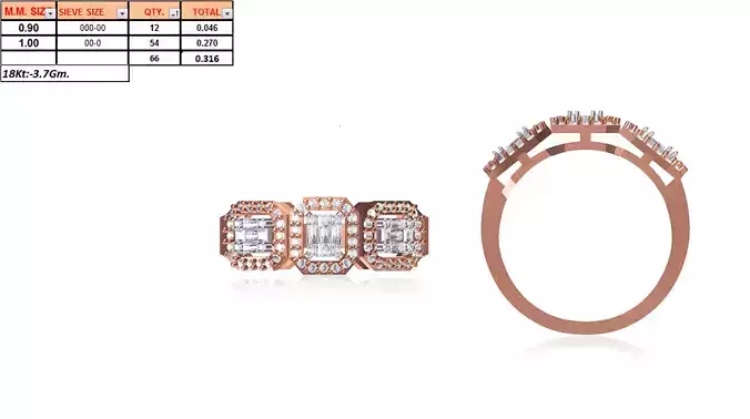 Ladies-Elegant Stone Rings For Womens 80