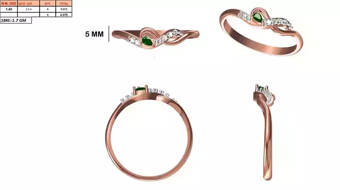 Ladies-Elegant Stone Rings For Womens 8