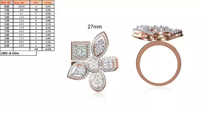 Ladies-Elegant Stone Rings For Womens 78