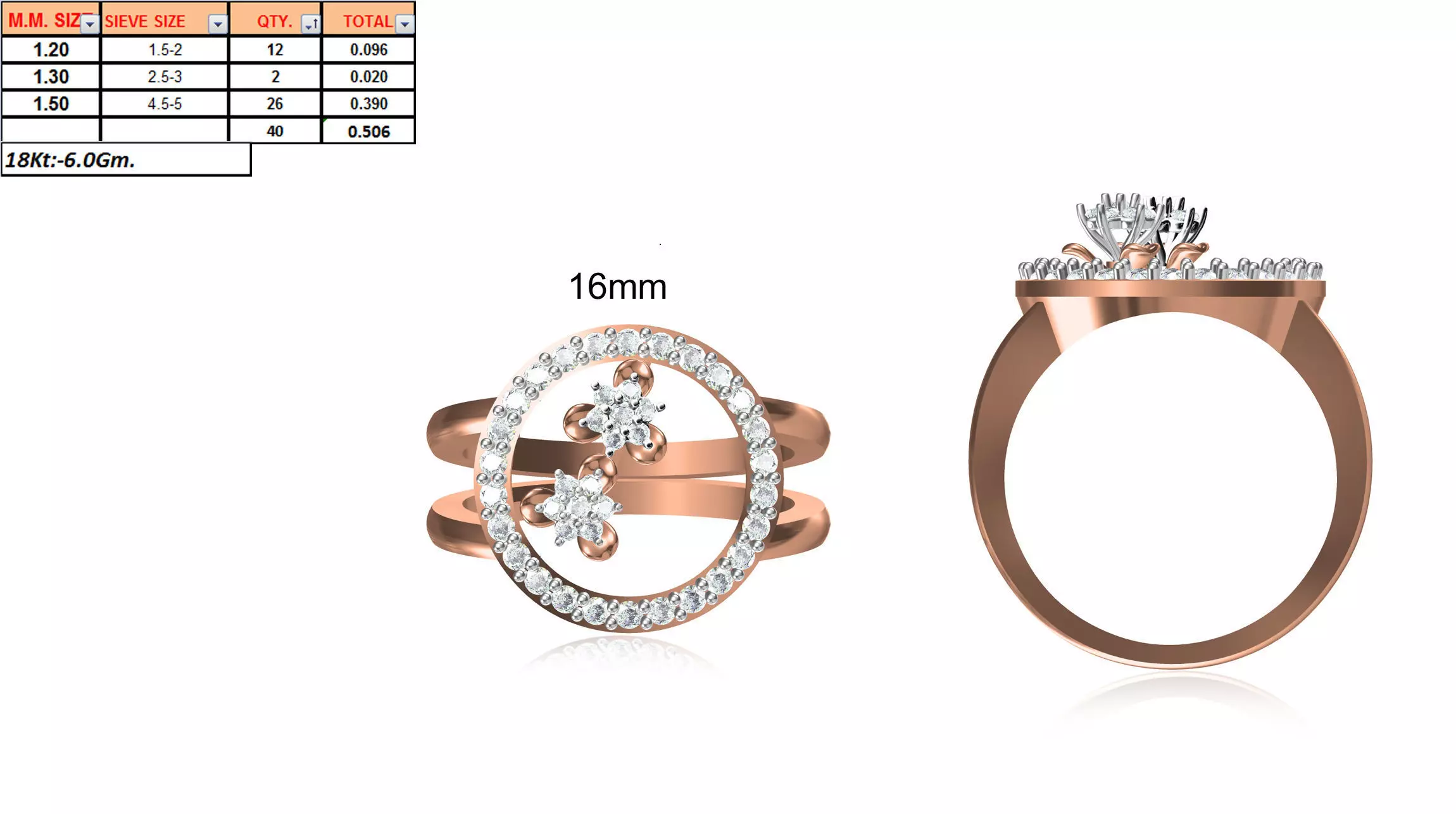 Ladies-Elegant Stone Rings For Womens 64 3D print model