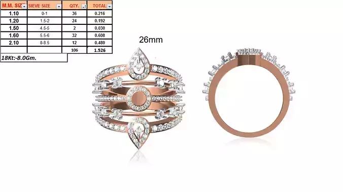 Ladies-Elegant Stone Rings For Womens 59