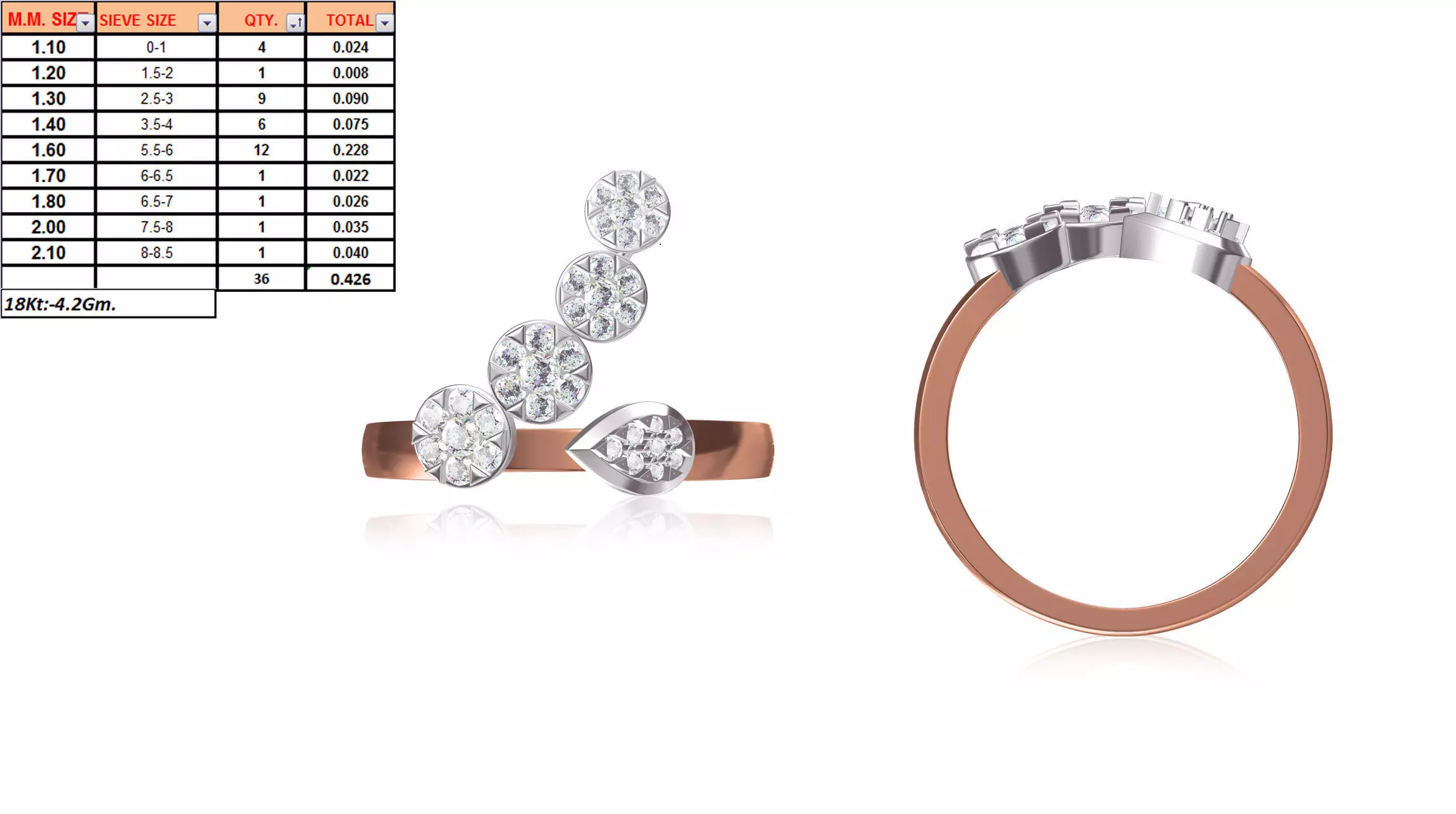 Ladies-Elegant Stone Rings For Womens 51 3D print model