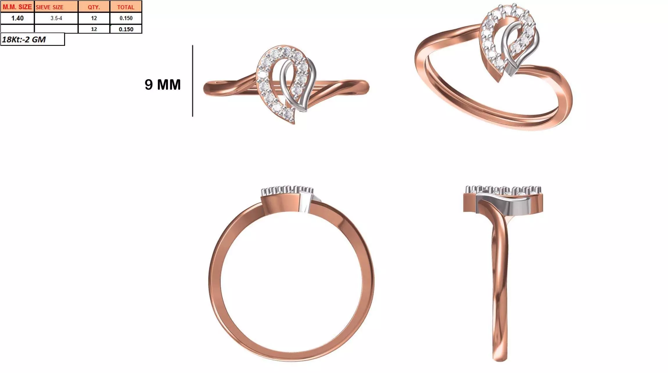 Ladies-Elegant Stone Rings For Womens 48 3D print model