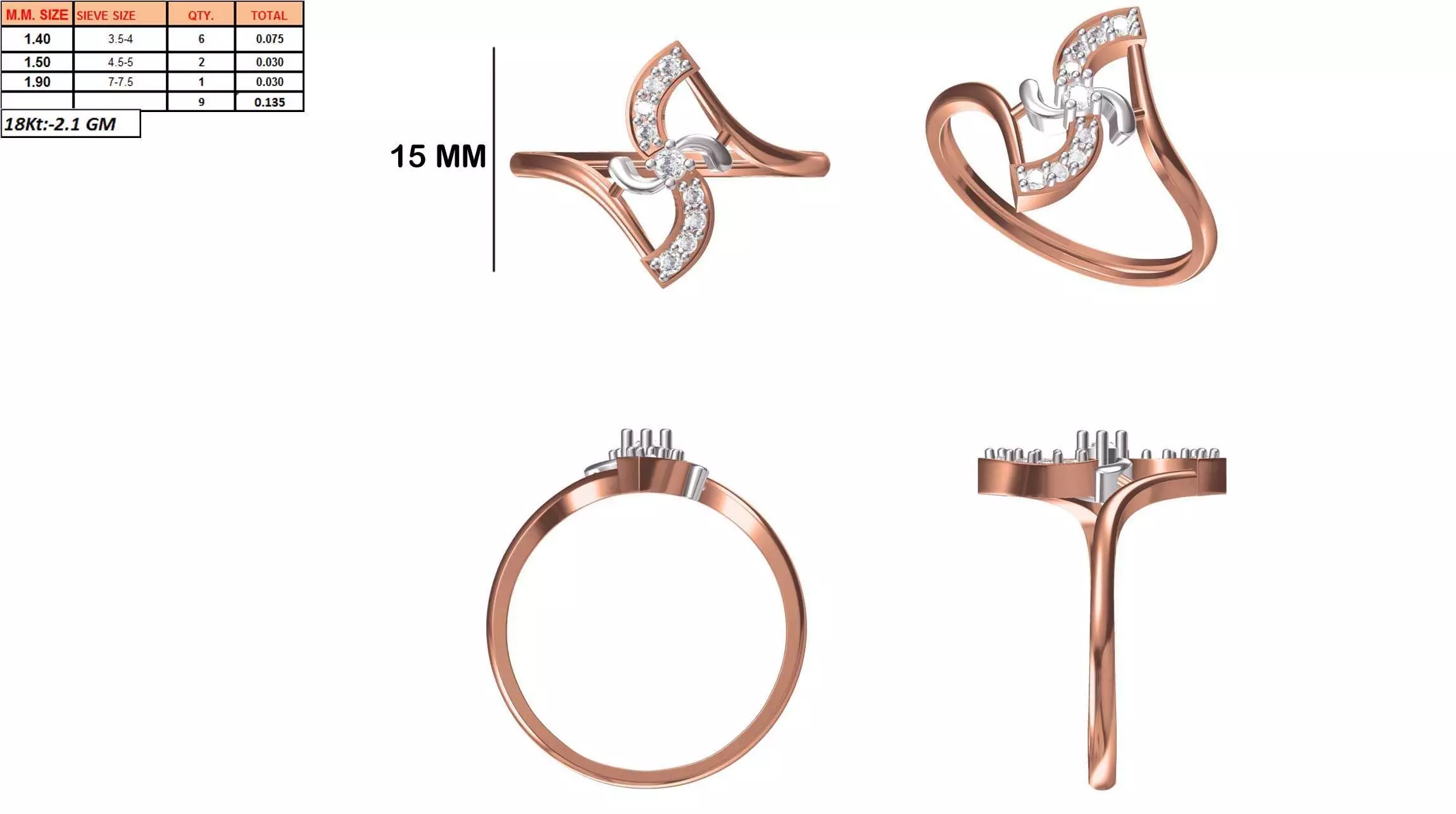 Ladies-Elegant Stone Rings For Womens 47 3D print model