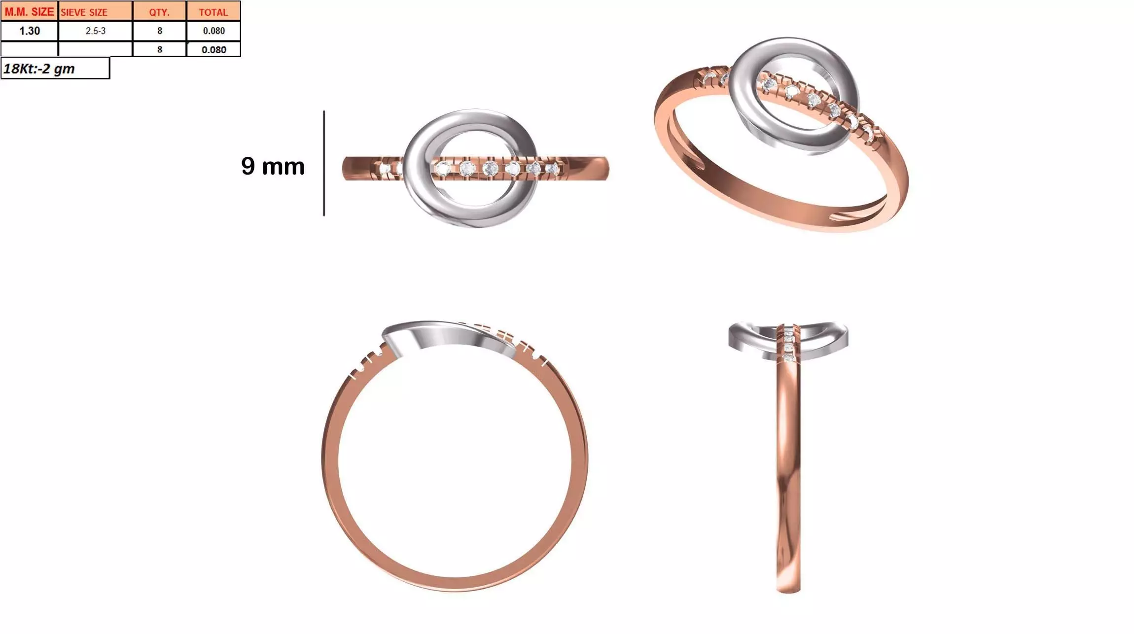 Ladies-Elegant Stone Rings For Womens 4 3D print model