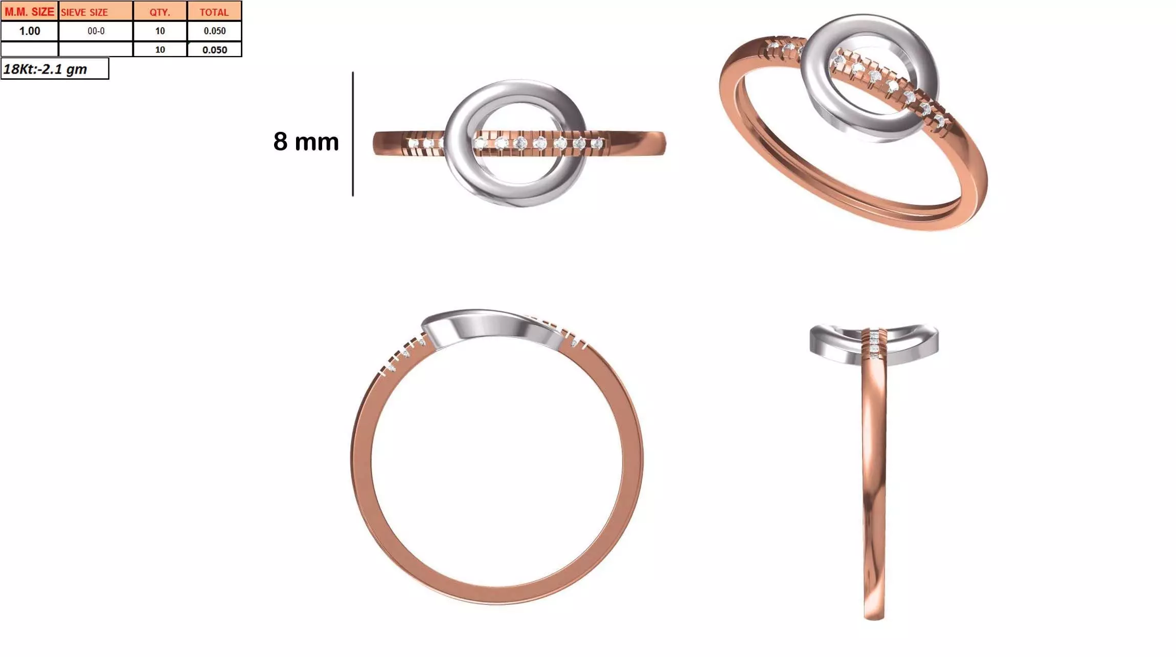 Ladies-Elegant Stone Rings For Womens 33 3D print model