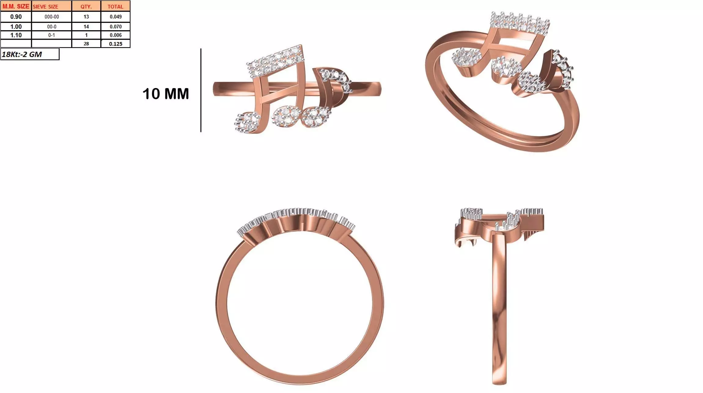 Ladies-Elegant Stone Rings For Womens 32 3D print model