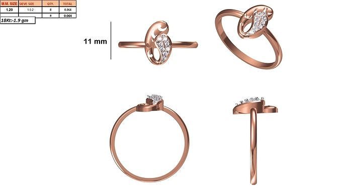 Stone Rings Model Ladies-Elegant Stone Rings For Womens 23 3D model 3D printable | CGTrader