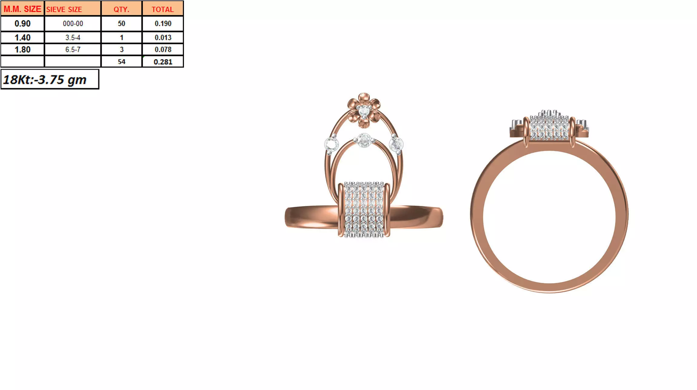 Stone Rings Model Ladies-Elegant Stone Rings For Womens 155 3D model 3D printable | CGTrader