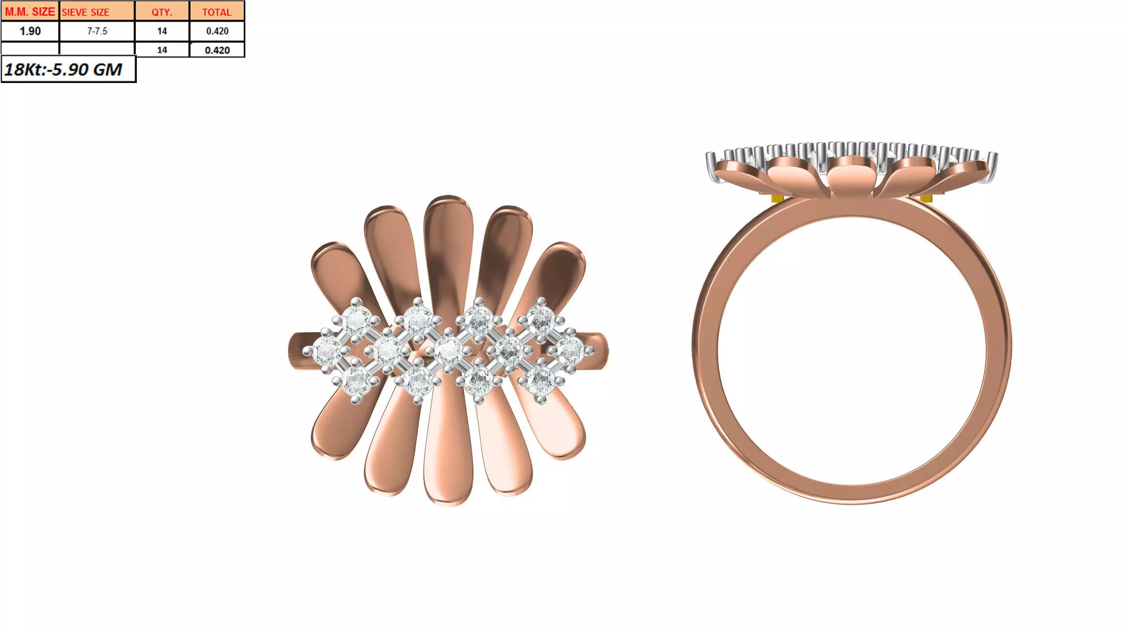 Ladies-Elegant Stone Rings For Womens 131 3D print model