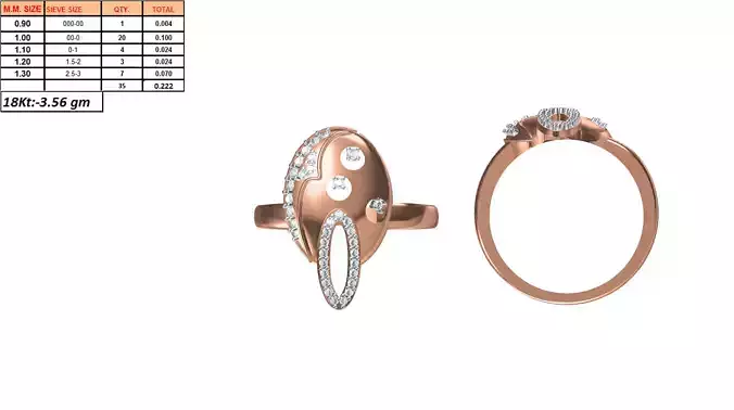 Ladies-Elegant Stone Rings For Womens 129