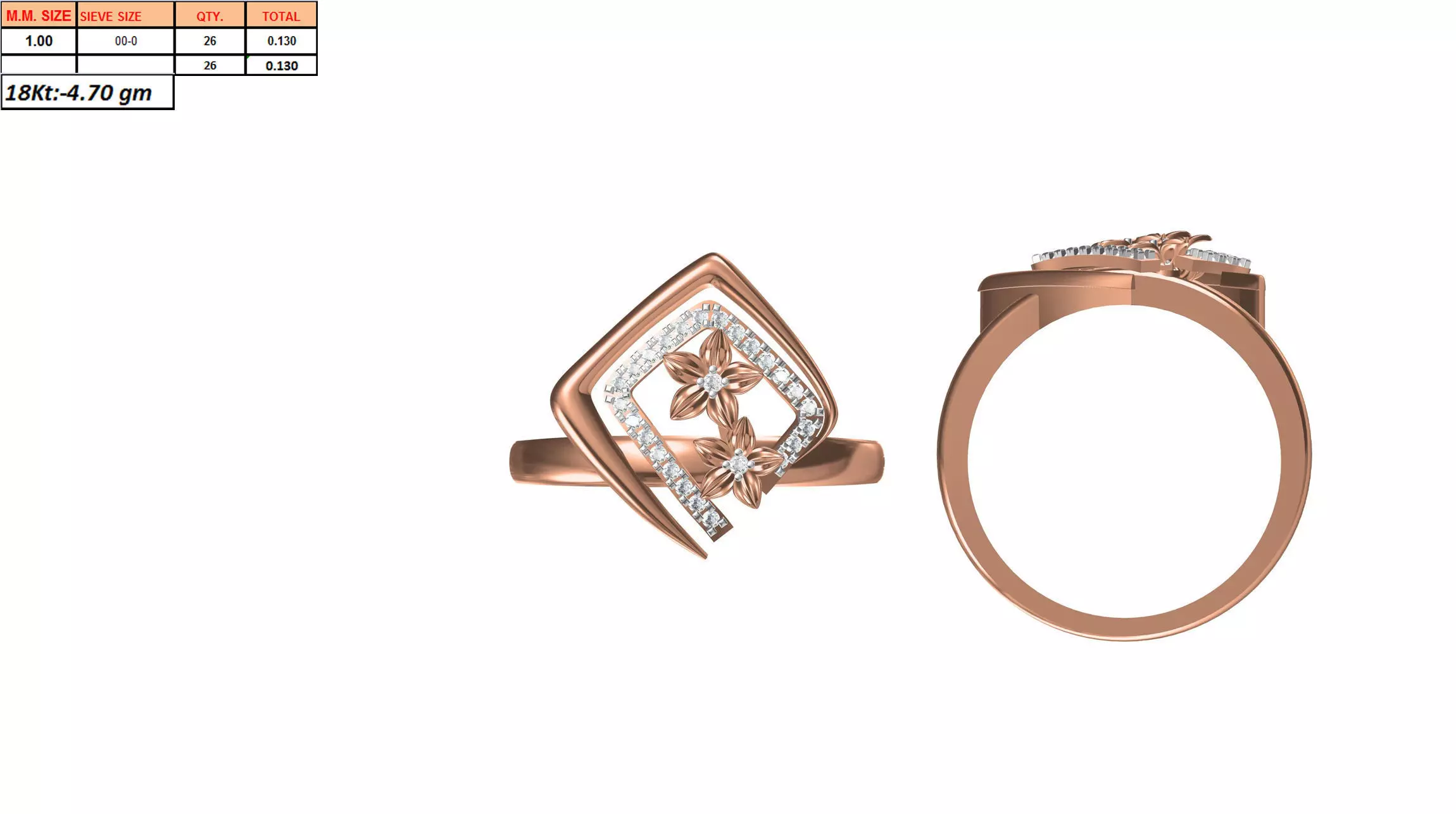 Ladies-Elegant Stone Rings For Womens 126 3D print model
