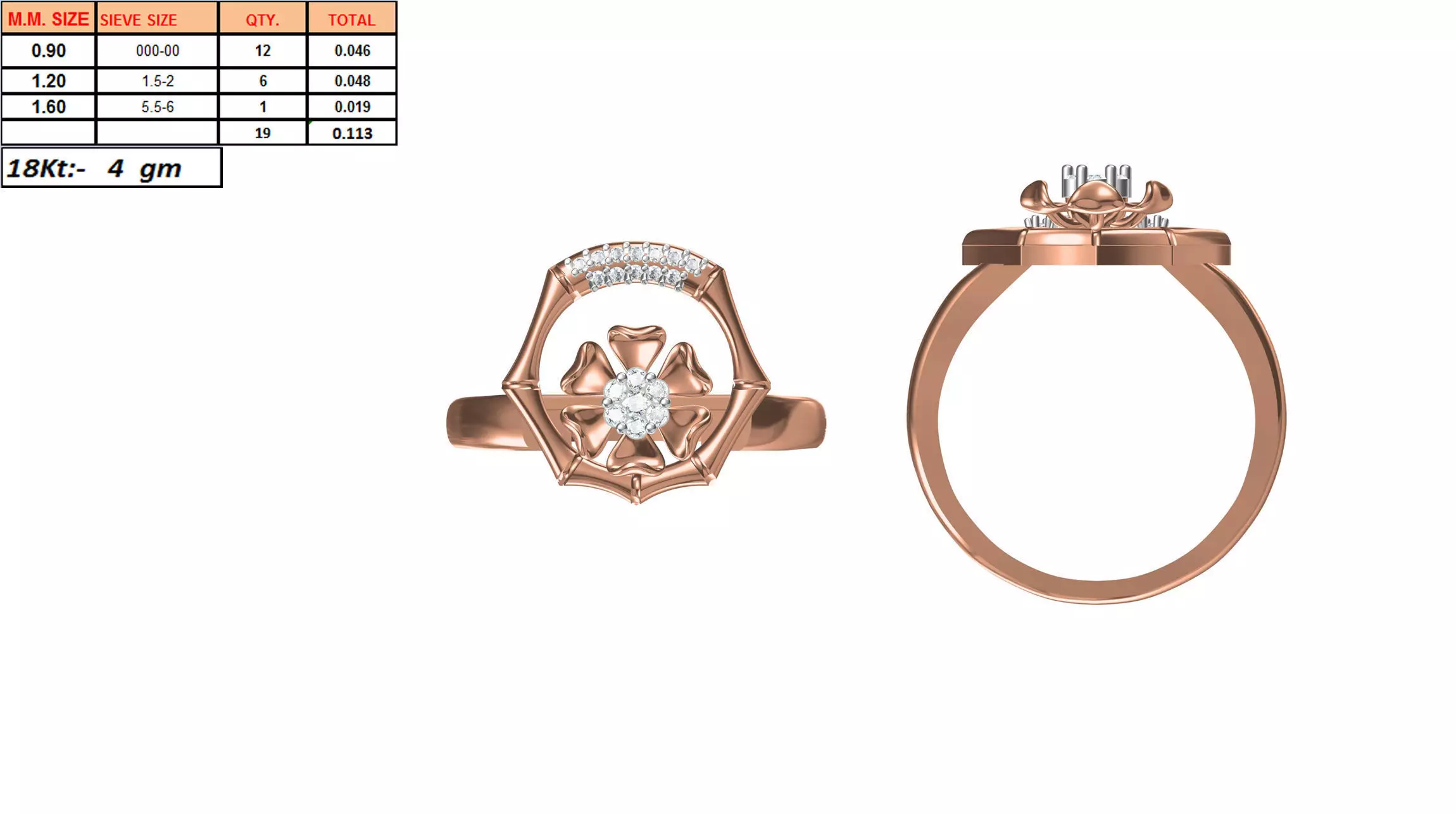 Ladies-Elegant Stone Rings For Womens 120 3D print model