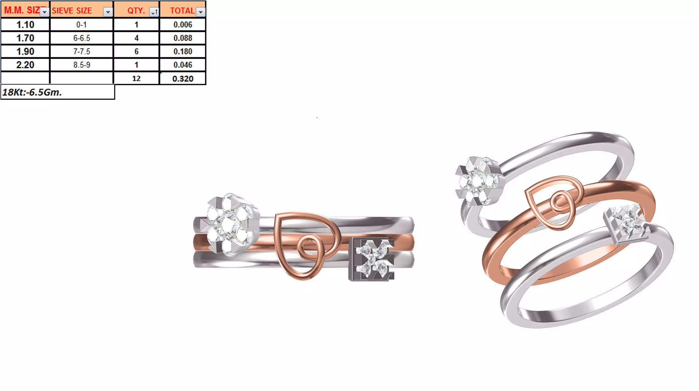 Ladies-Elegant Stone Rings For Womens 108 3D print model