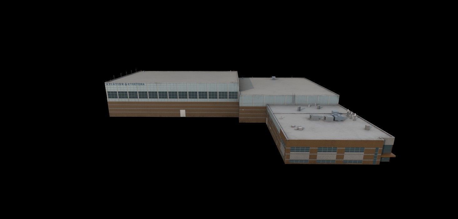 3D Building Low Poly  Low-poly 3D model_6