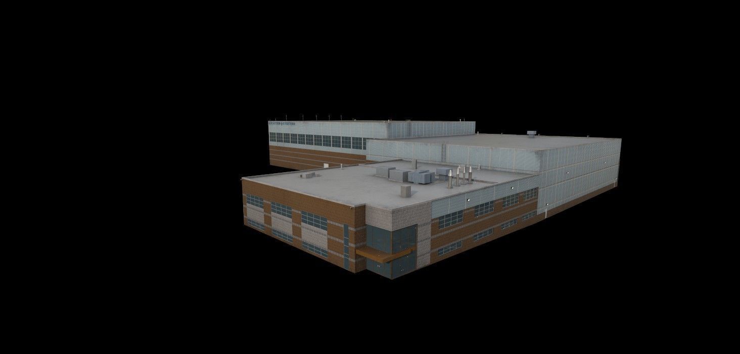 3D Building Low Poly  Low-poly 3D model_4