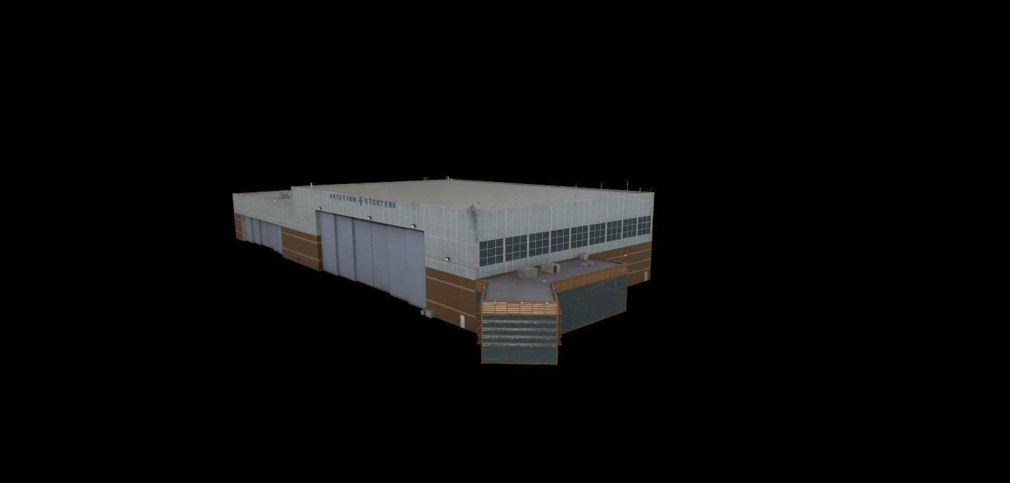 3D Building Low Poly  Low-poly 3D model_3