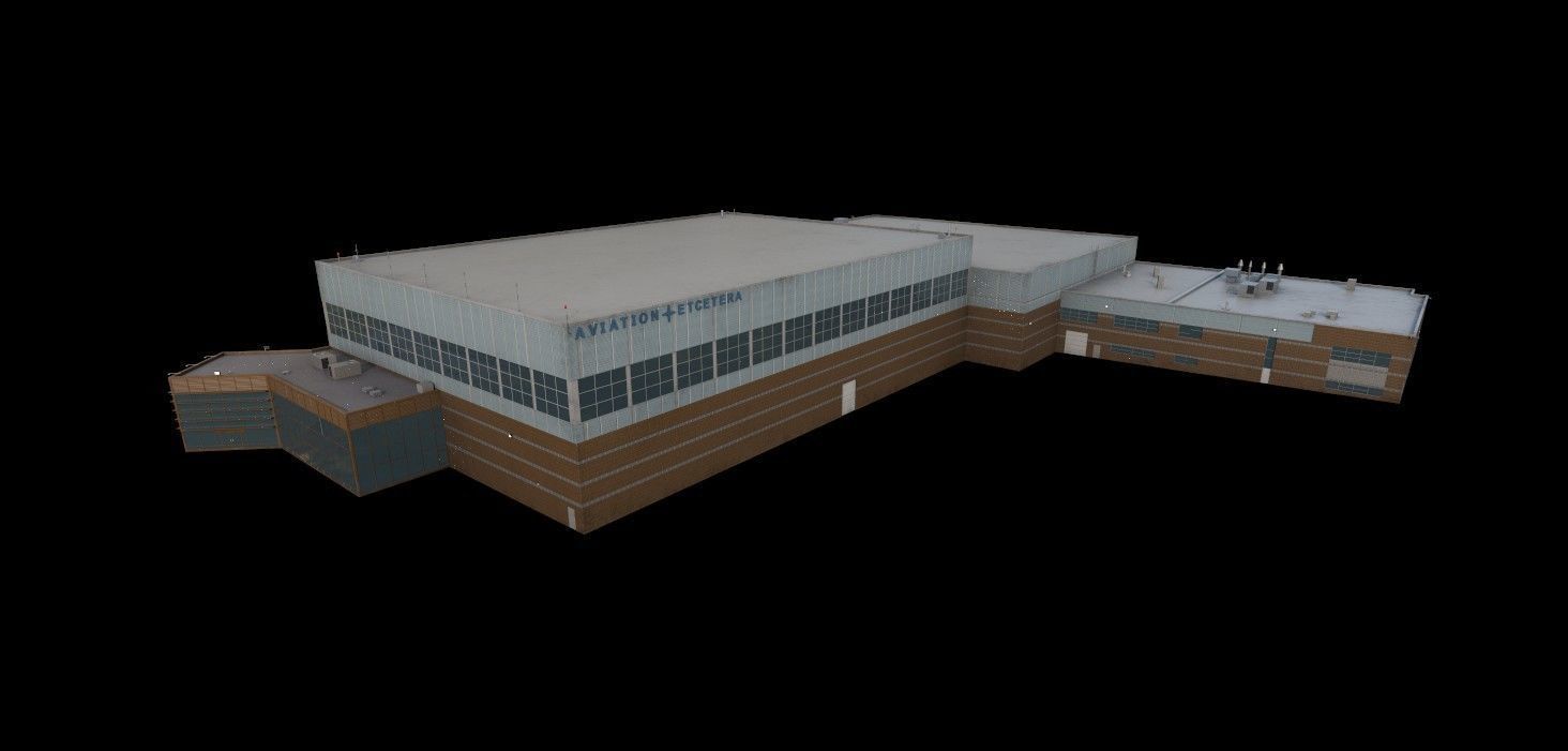 3D Building Low Poly  Low-poly 3D model_2