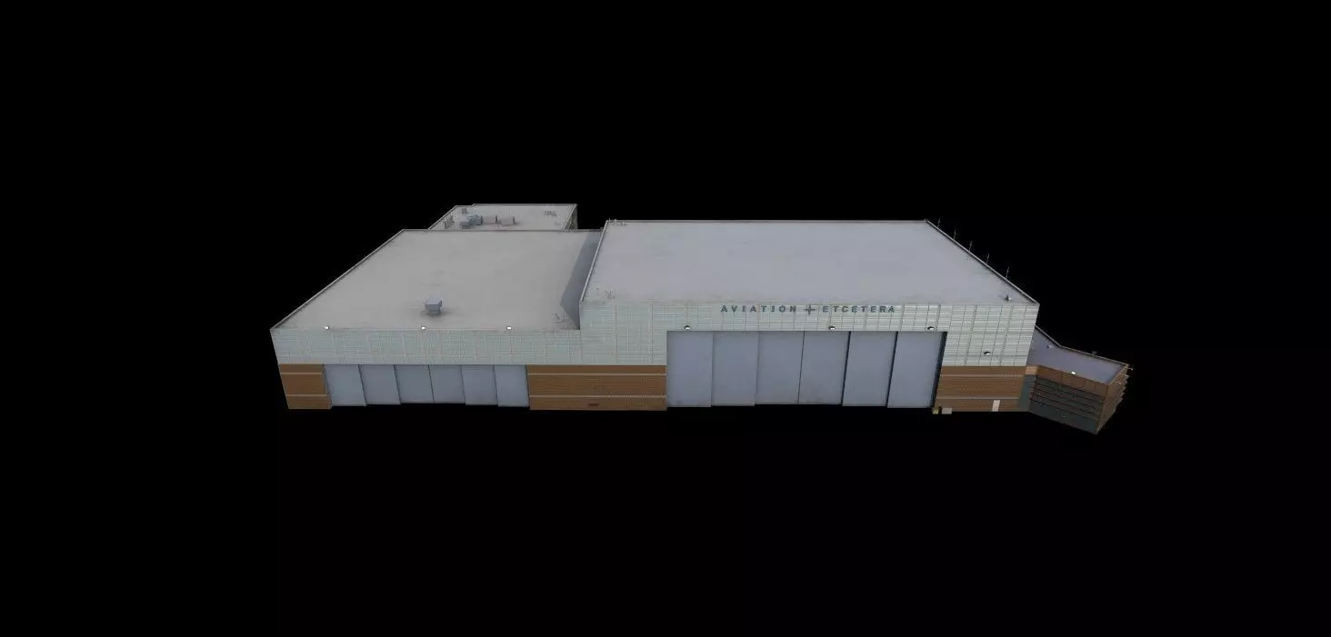 3D Building Low Poly  Low-poly 3D model_0