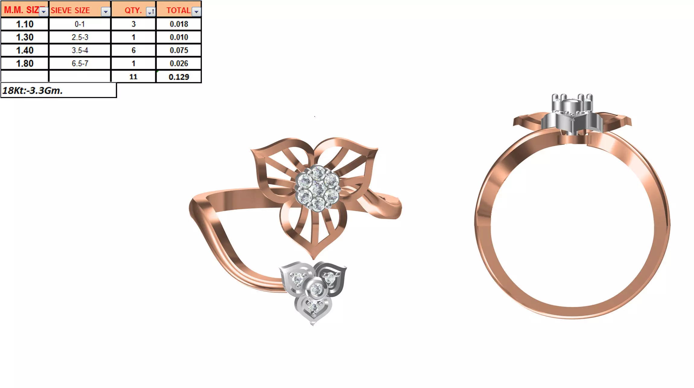 Ladies-Elegant Stone Rings For Womens 105 3D print model