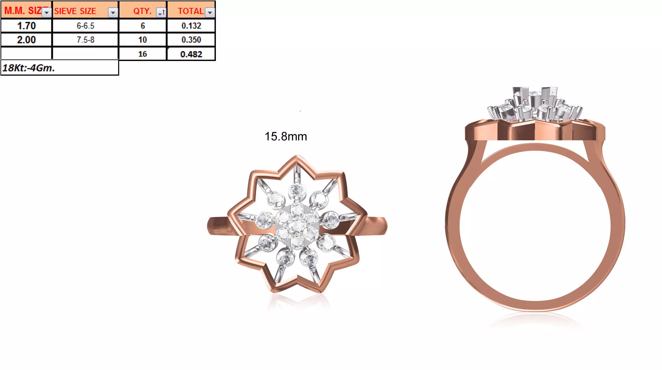 Ladies-Elegant Stone Rings For Womens 104 3D print model