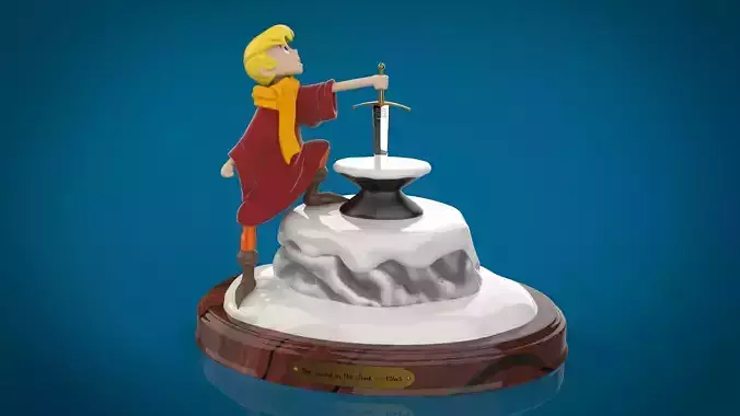 The Sword in the Stone  3D print model