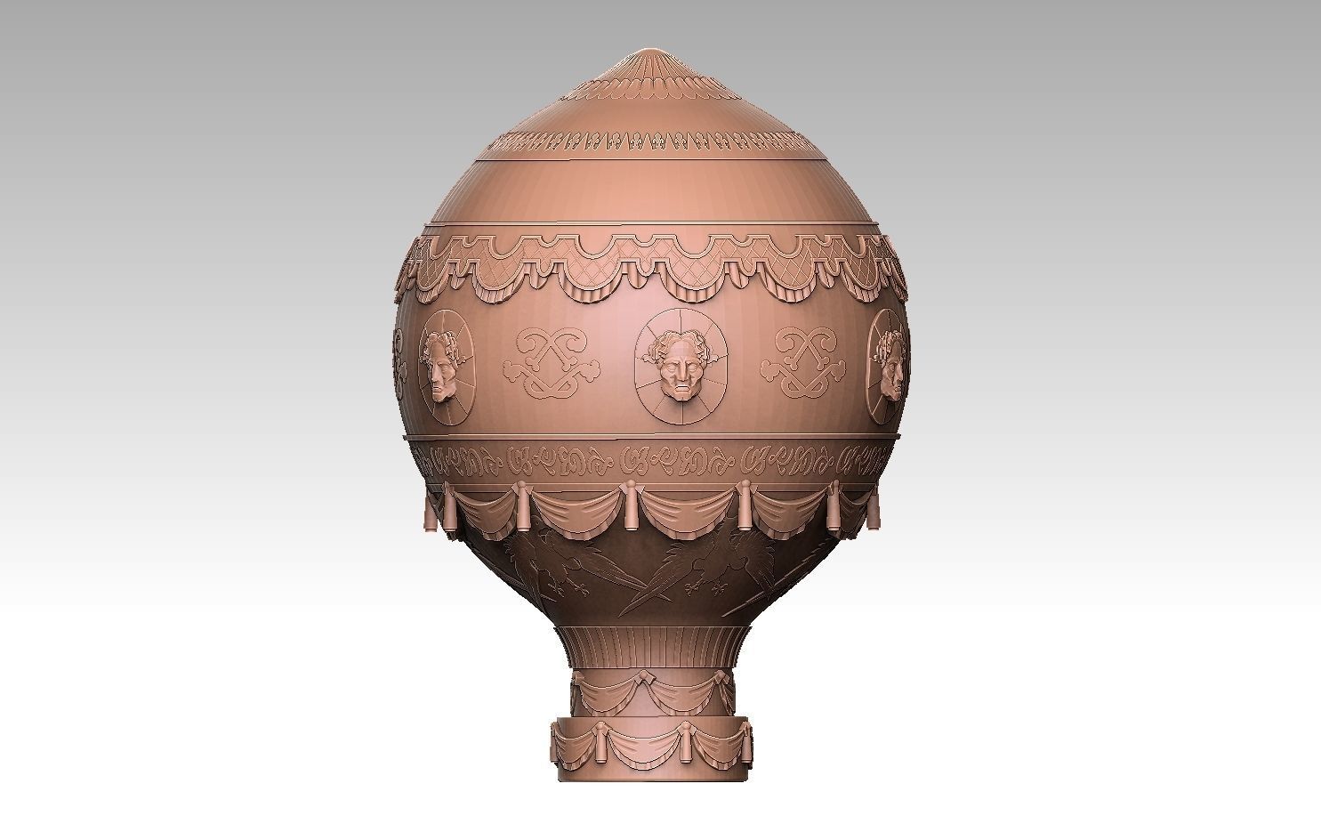 Montgolfier Balloon 3D print model_9