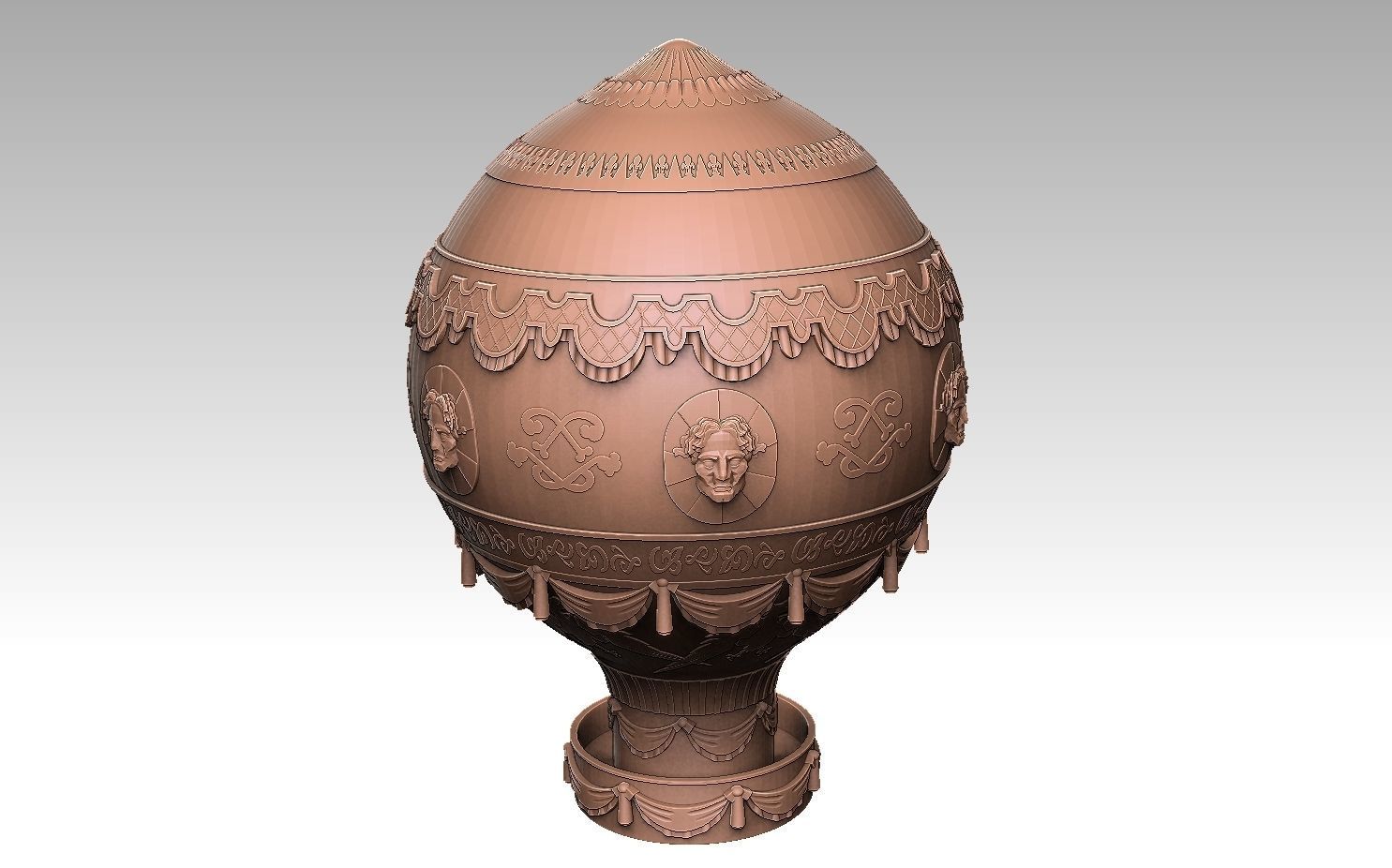 Montgolfier Balloon 3D print model_3