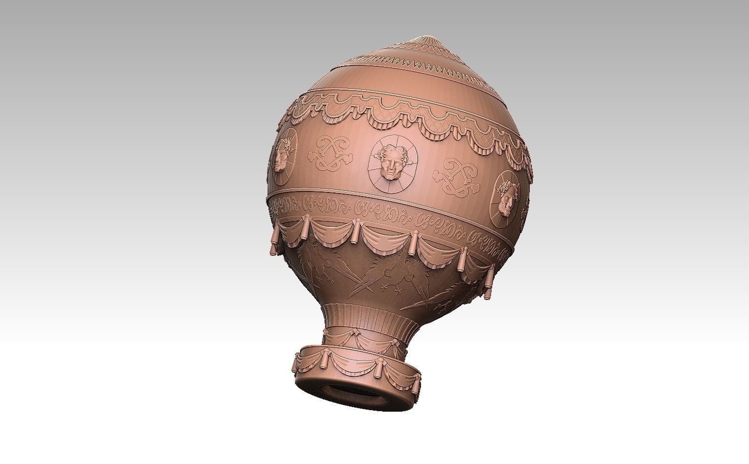 Montgolfier Balloon 3D print model_4