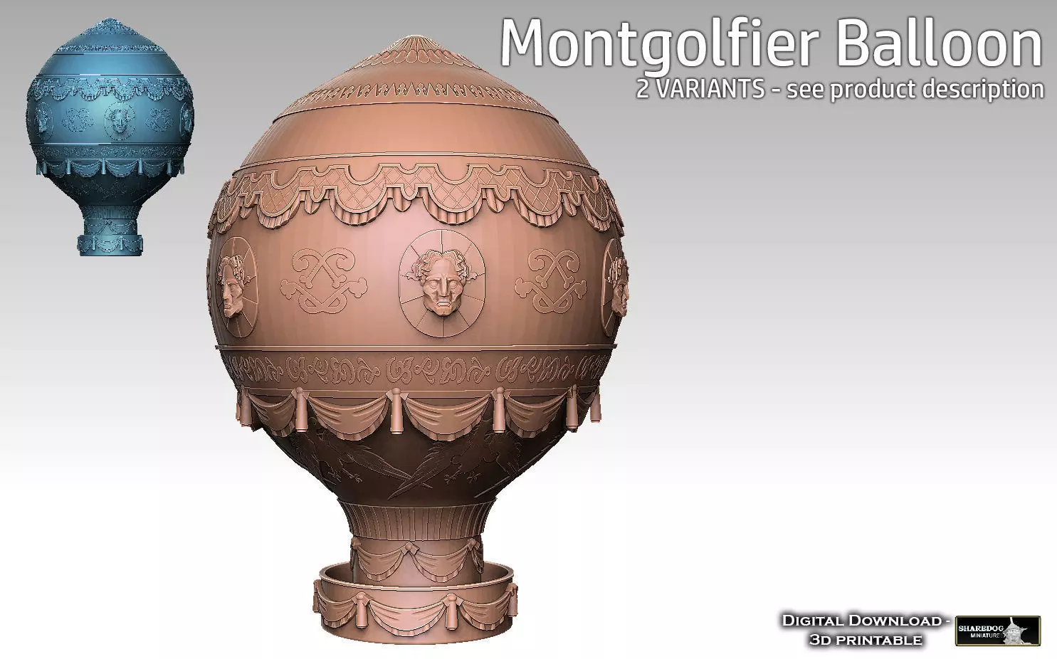 Montgolfier Balloon 3D print model_0
