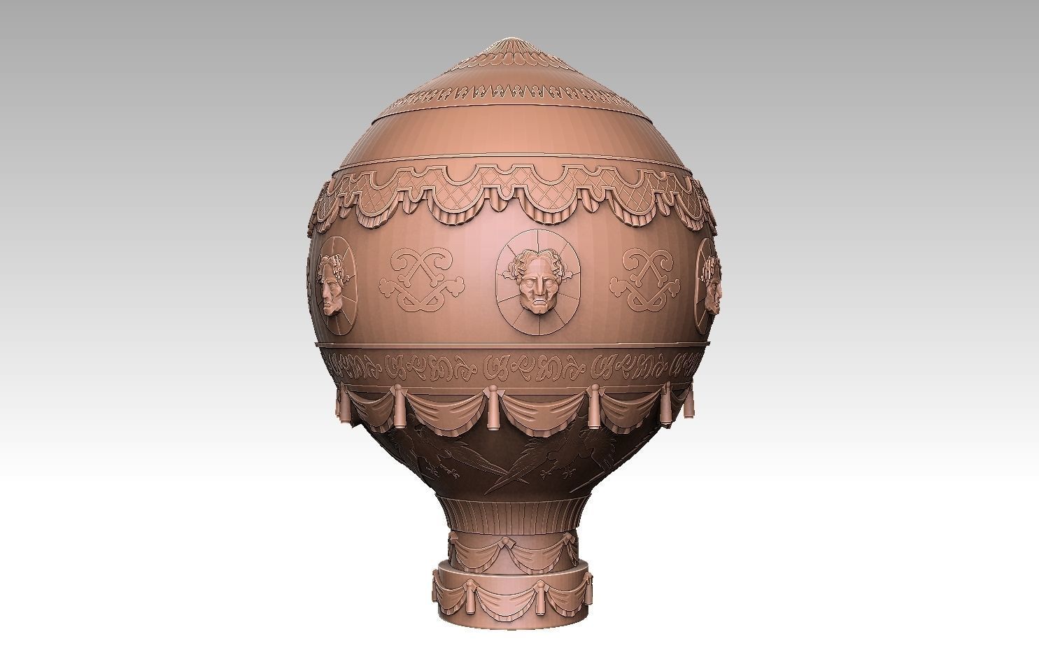 Montgolfier Balloon 3D print model_12