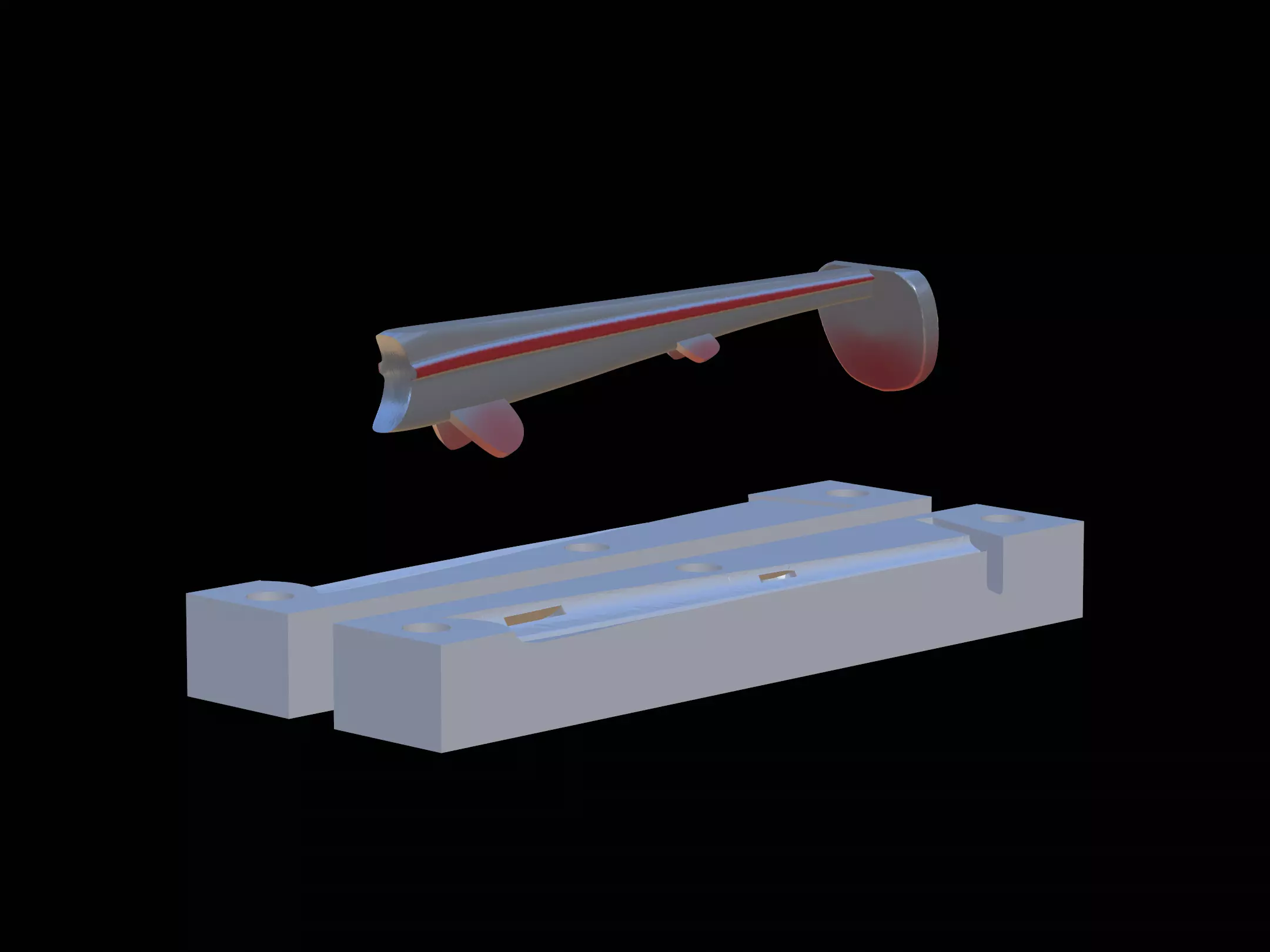 AM BAIT FISH 9CM HOOF FORM FOR PREDATOR FISHING Free 3D print model