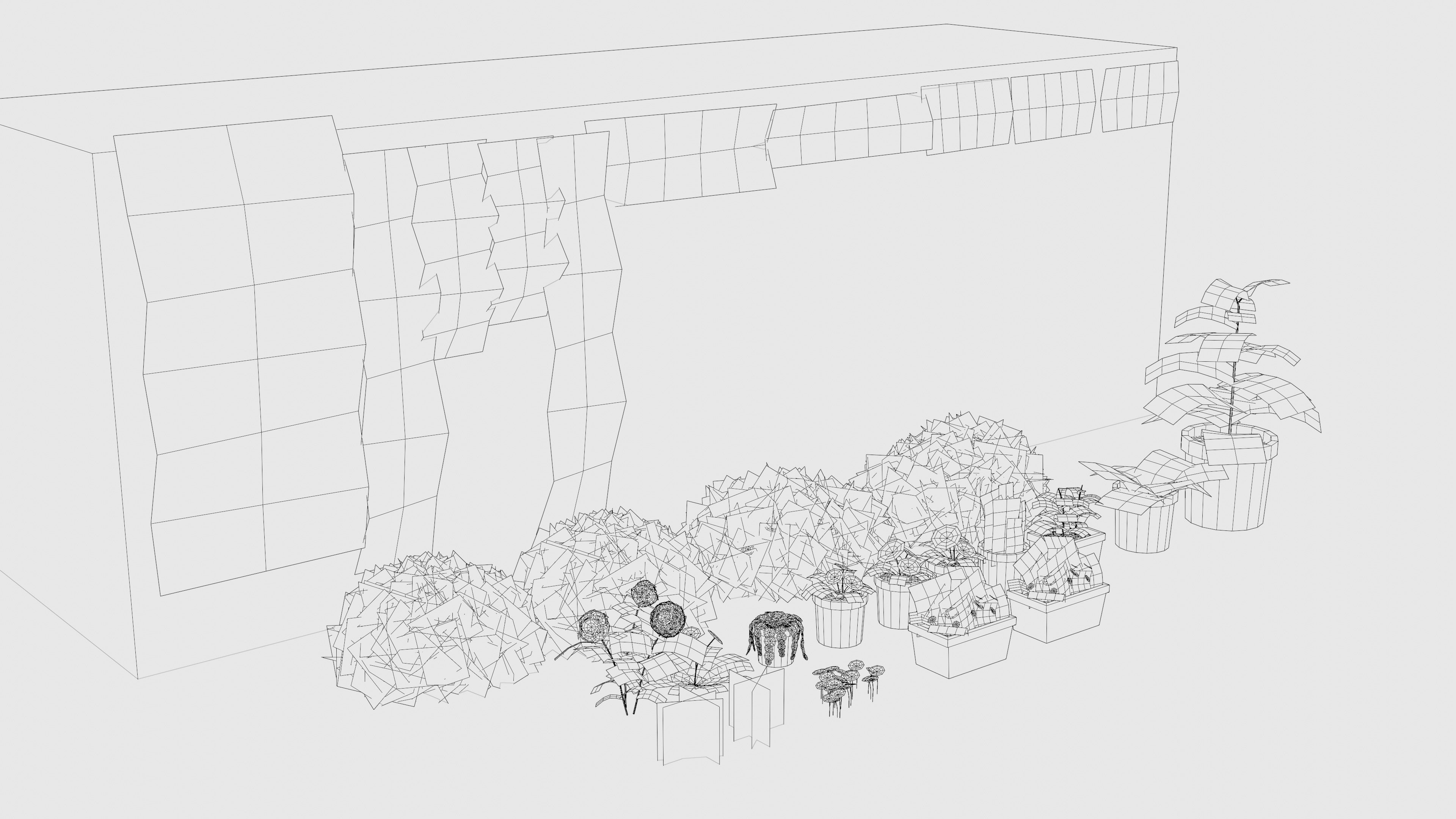 stylized plants pack toon shader blender 3d model  Low-poly 3D model_4