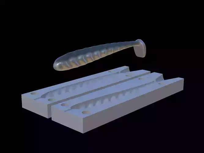 AM BAIT FISH 9CM HOOF FORM FOR PREDATOR FISHING 3D print model