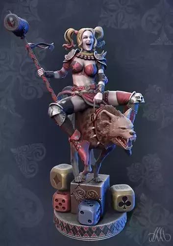 HARLEY QUINN THE BARBARIAN 3D print model